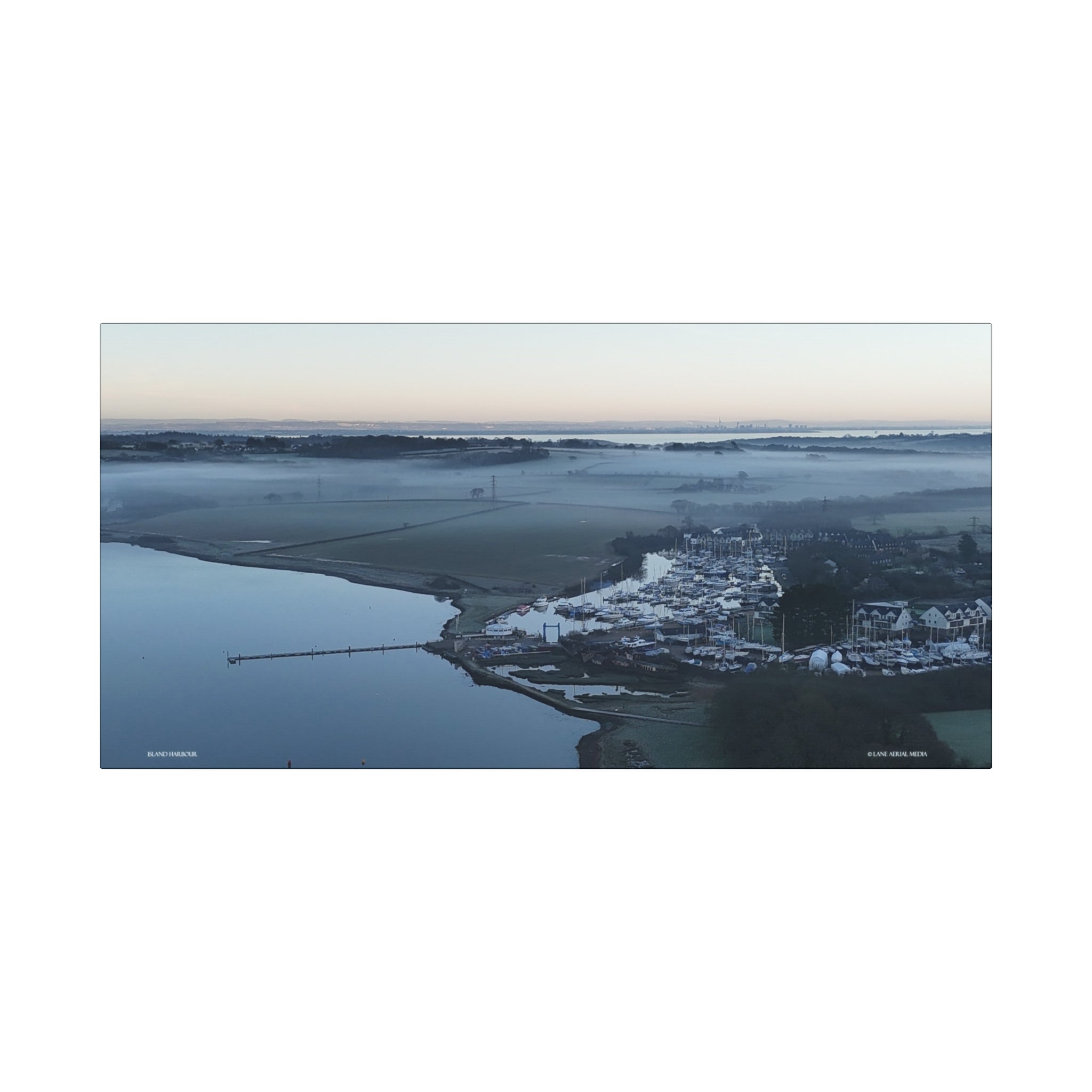 Isle of Wight Aerial Canvas Print — Island Harbour Stretched Wall Art