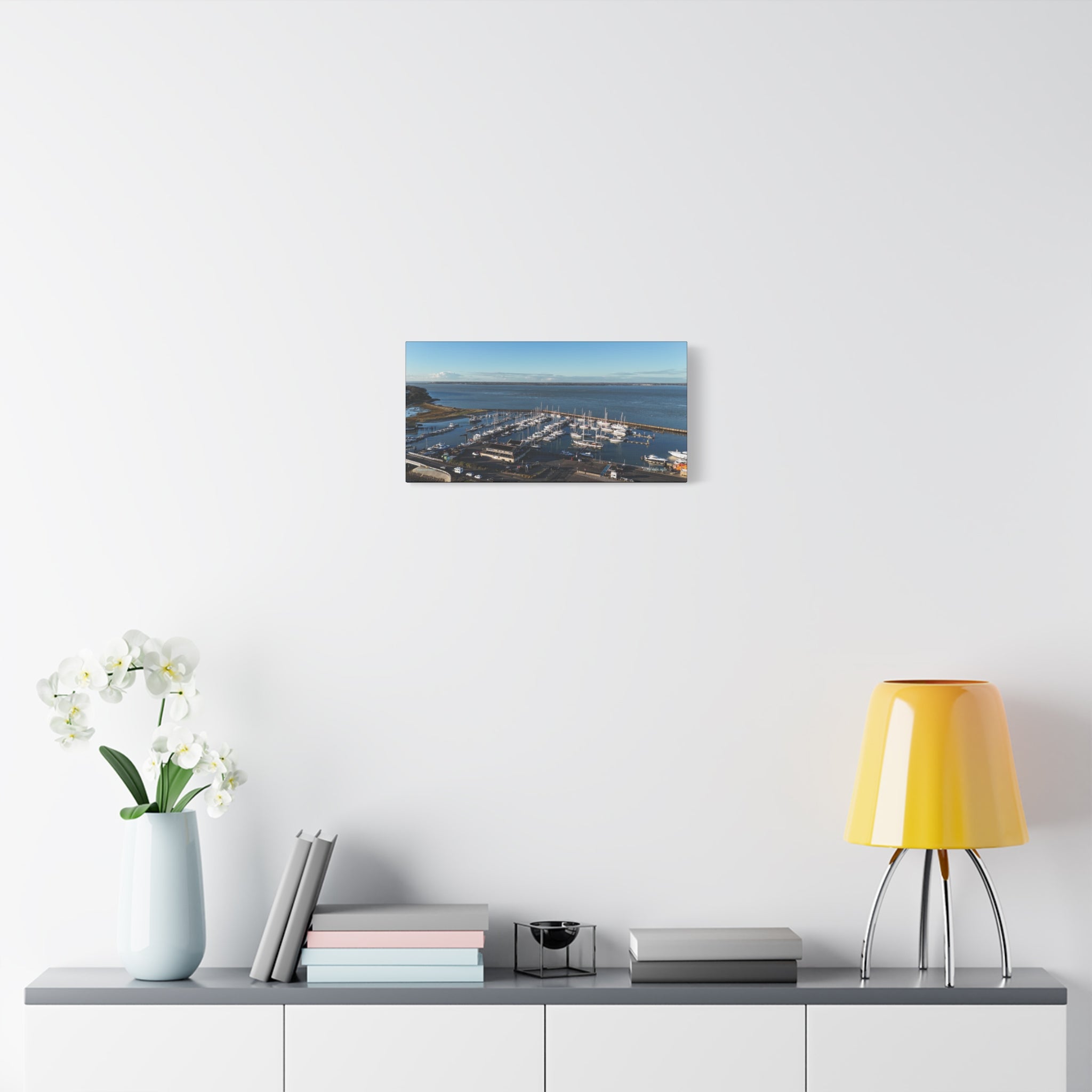 Isle of Wight Canvas Print — Yarmouth Marina Stretched Matte Wall Art