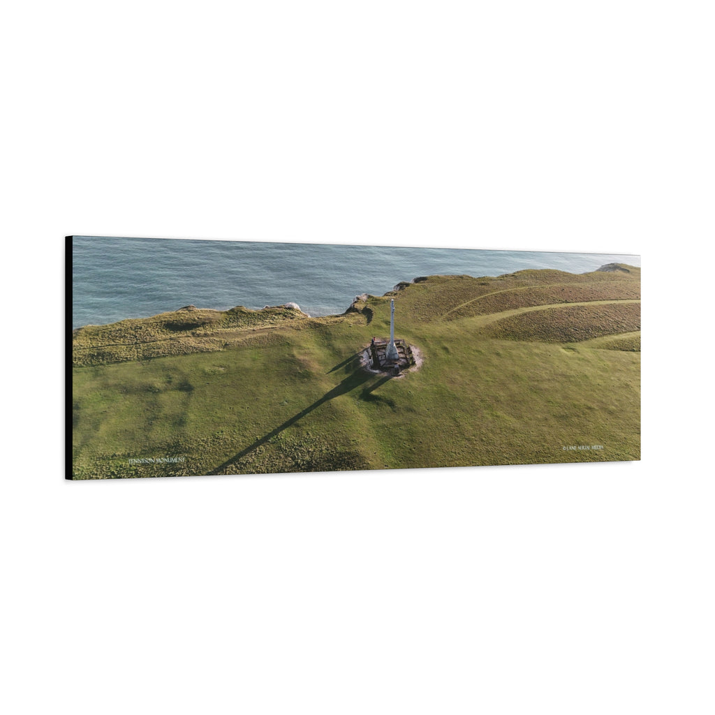 Isle of Wight Panoramic Canvas Print — Tennyson Monument Stretched Wall Art