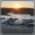 Isle of Wight Gift Coaster — Sunset Marina Harbour Photo Drink Coaster