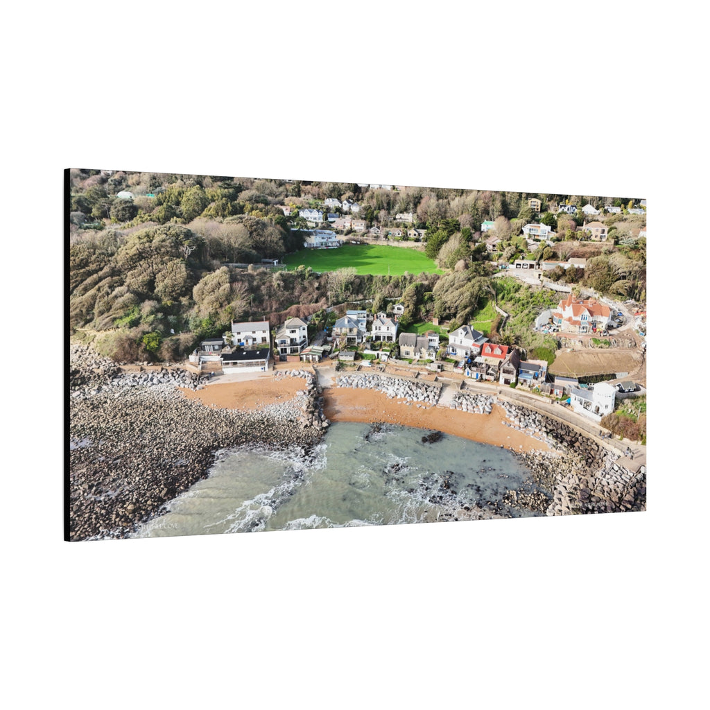 Isle of Wight Aerial Canvas Print — Steephill Cove Panoramic Beachfront Wall Art