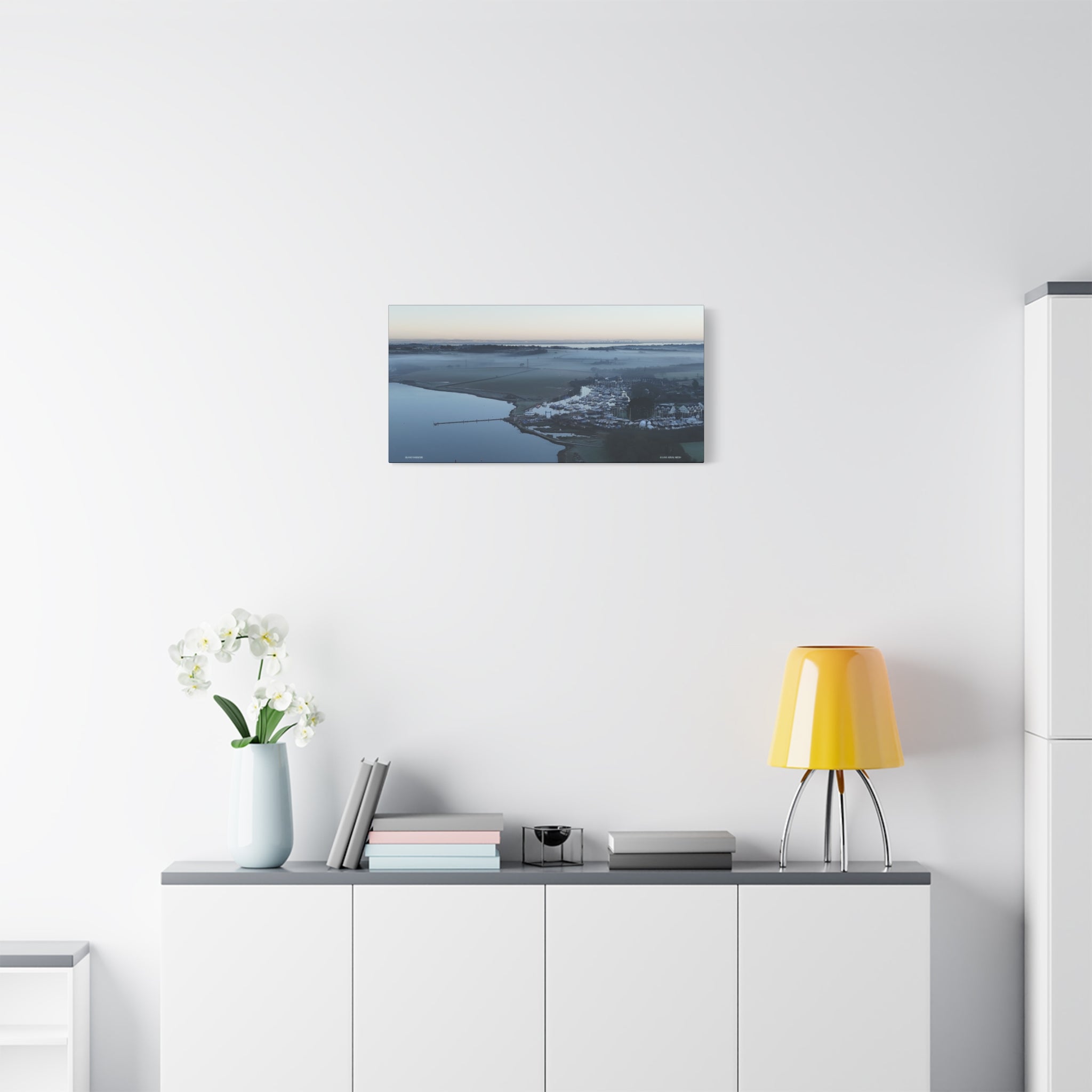 Isle of Wight Aerial Canvas Print — Island Harbour Stretched Wall Art