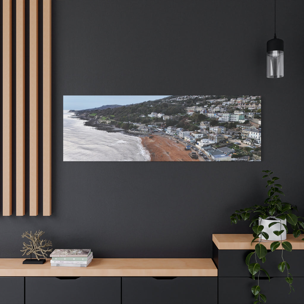 Isle of Wight Canvas Print — Ventnor Seaside Stretched Matte Wall Art