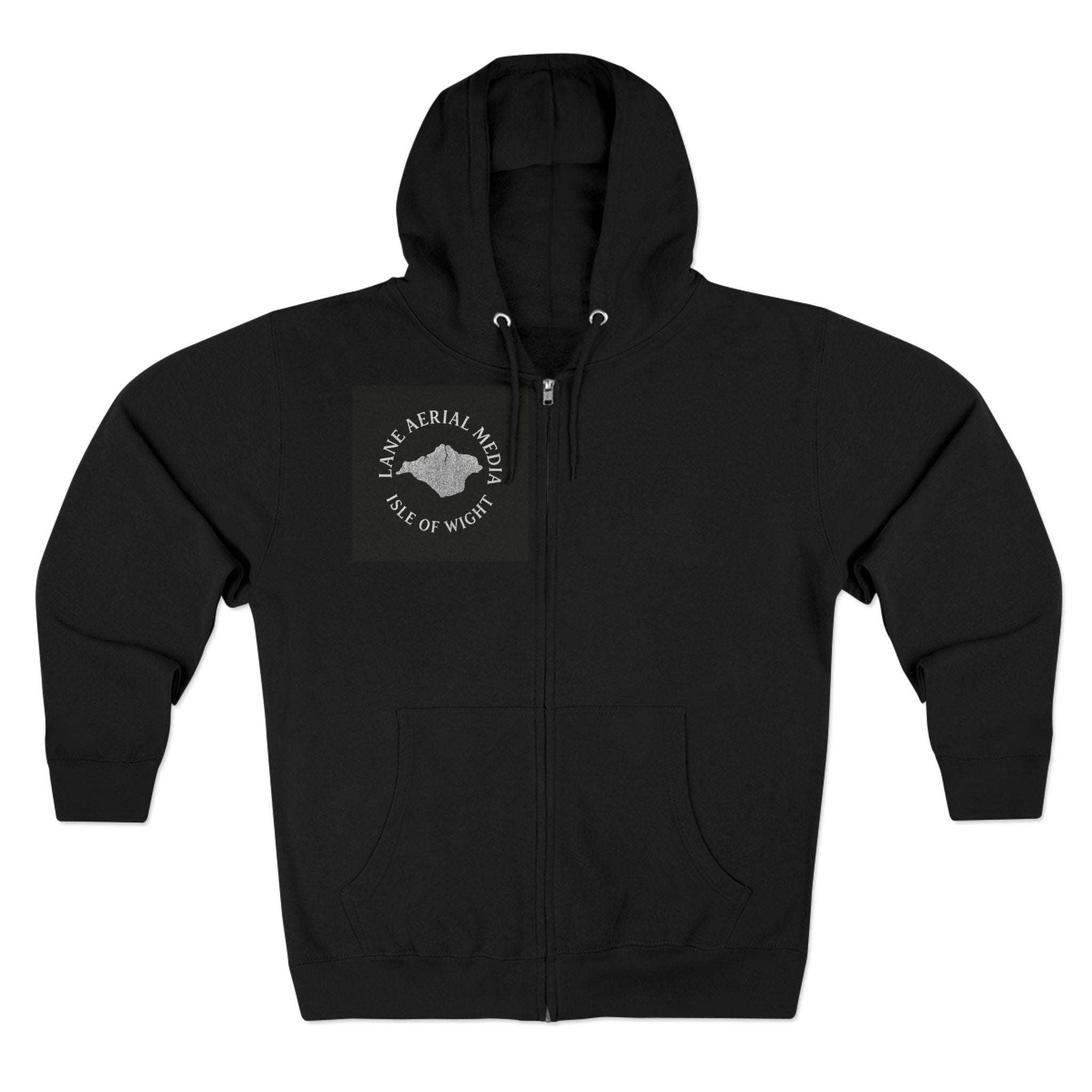 Lane Aerial Media Zip Hoodie — Logo Graphic Hoodie for Drone & Aerial Photography Enthusiasts