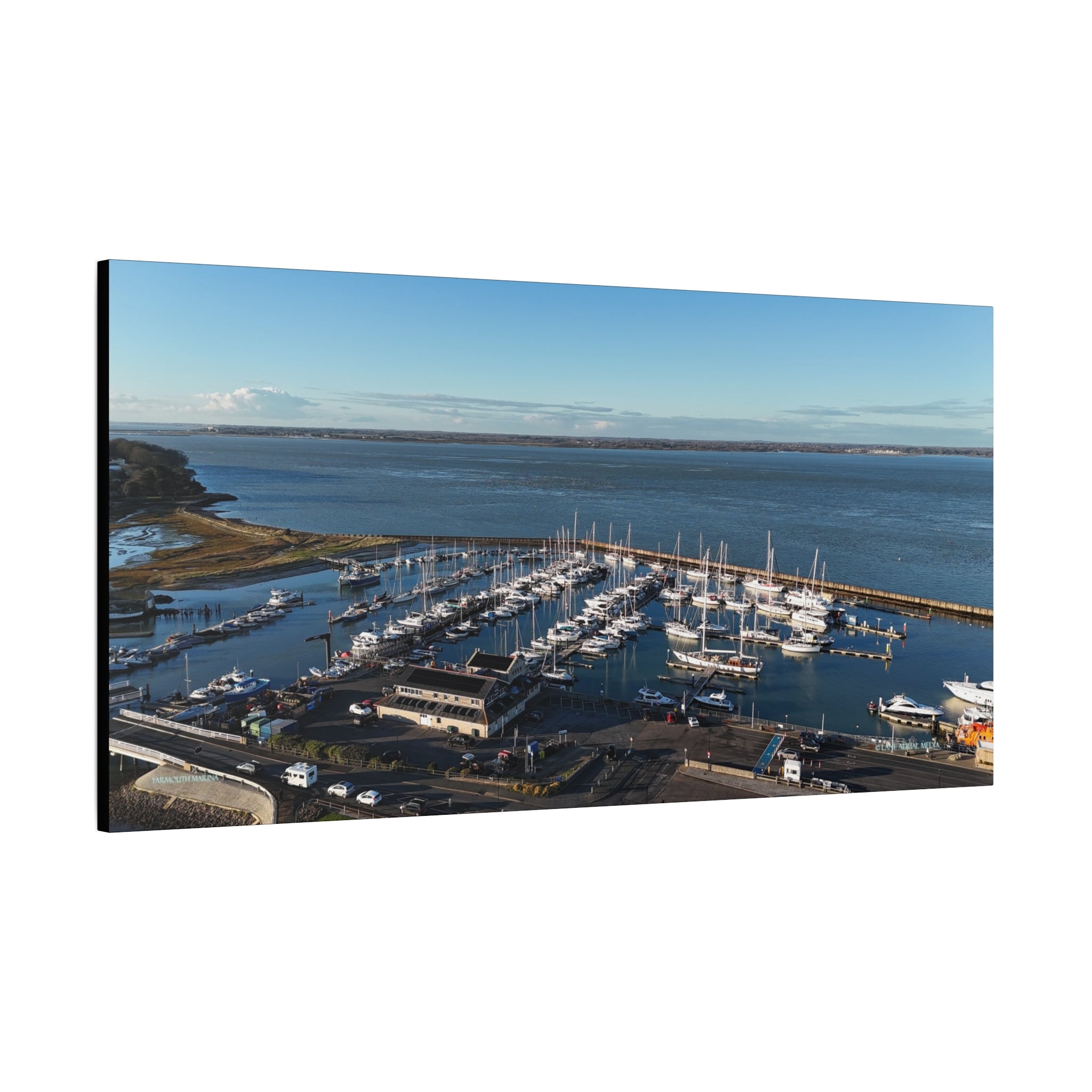 Isle of Wight Canvas Print — Yarmouth Marina Stretched Matte Wall Art