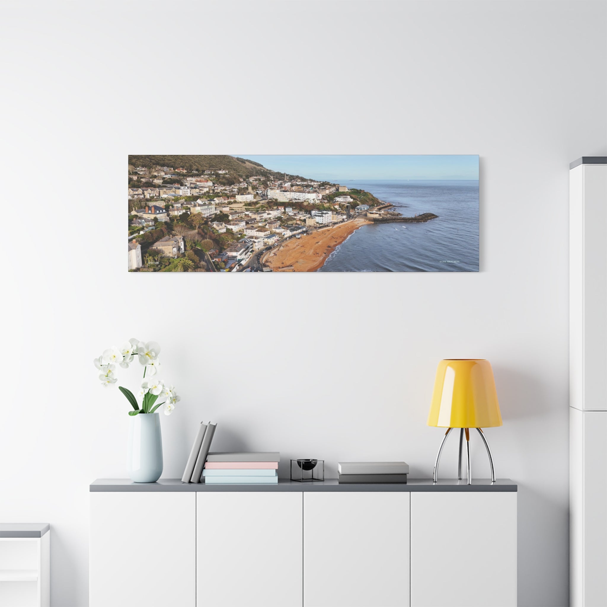 Isle of Wight Panoramic Canvas Print — Ventnor Stretched Wall Art