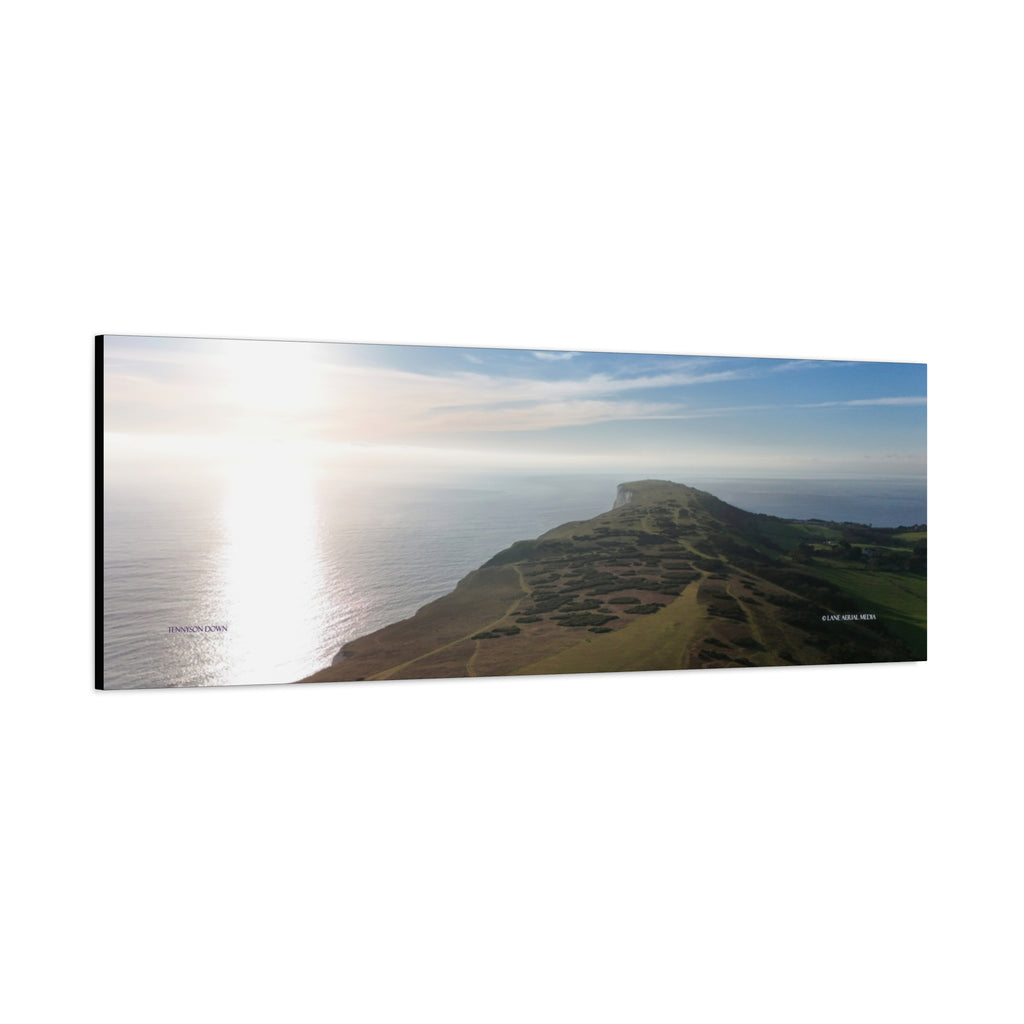 Isle of Wight Canvas Print — Tennyson to the Needles Stretched Matte Wall Art
