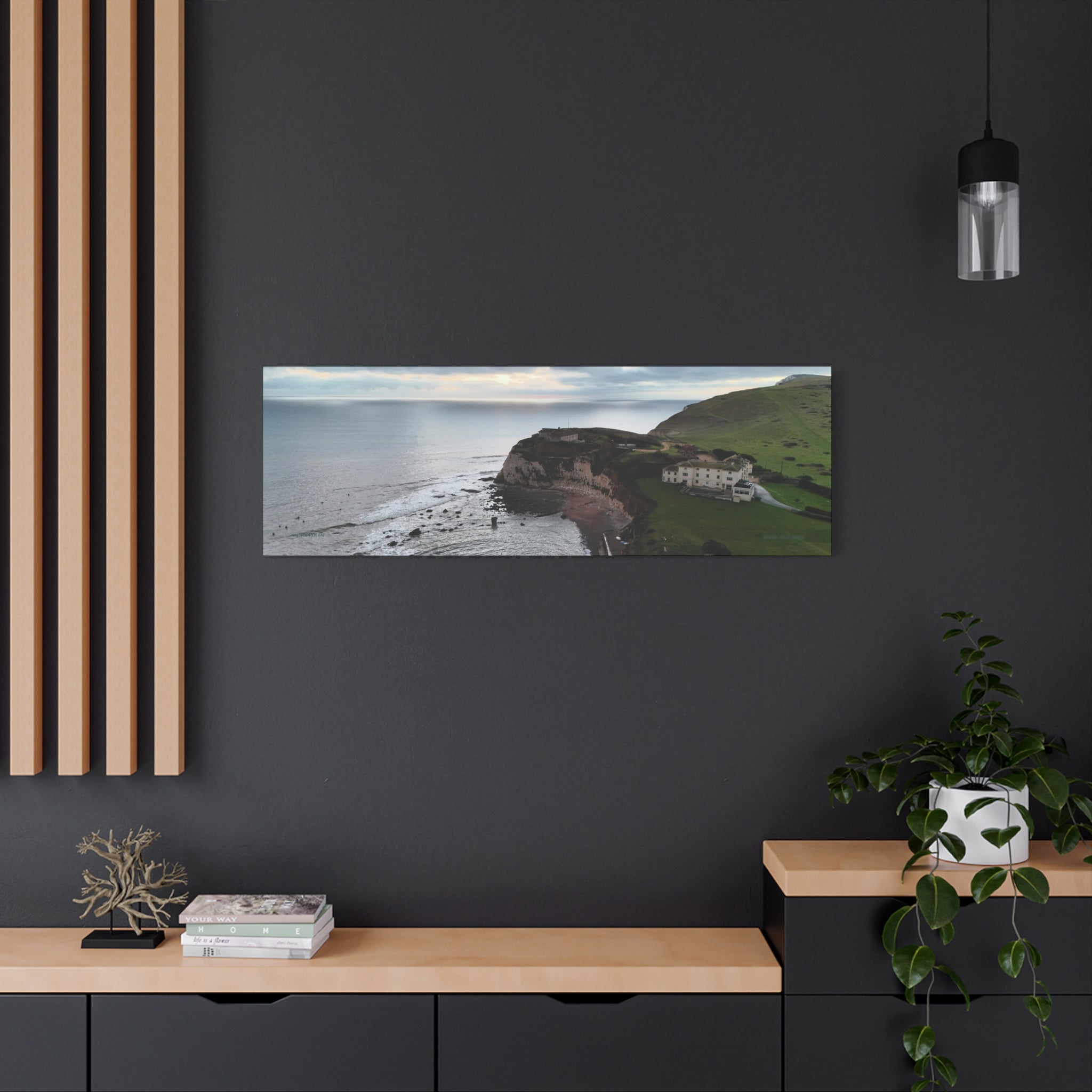 Isle of Wight Canvas Print — Freshwater Bay Seaside Stretched Wall Art