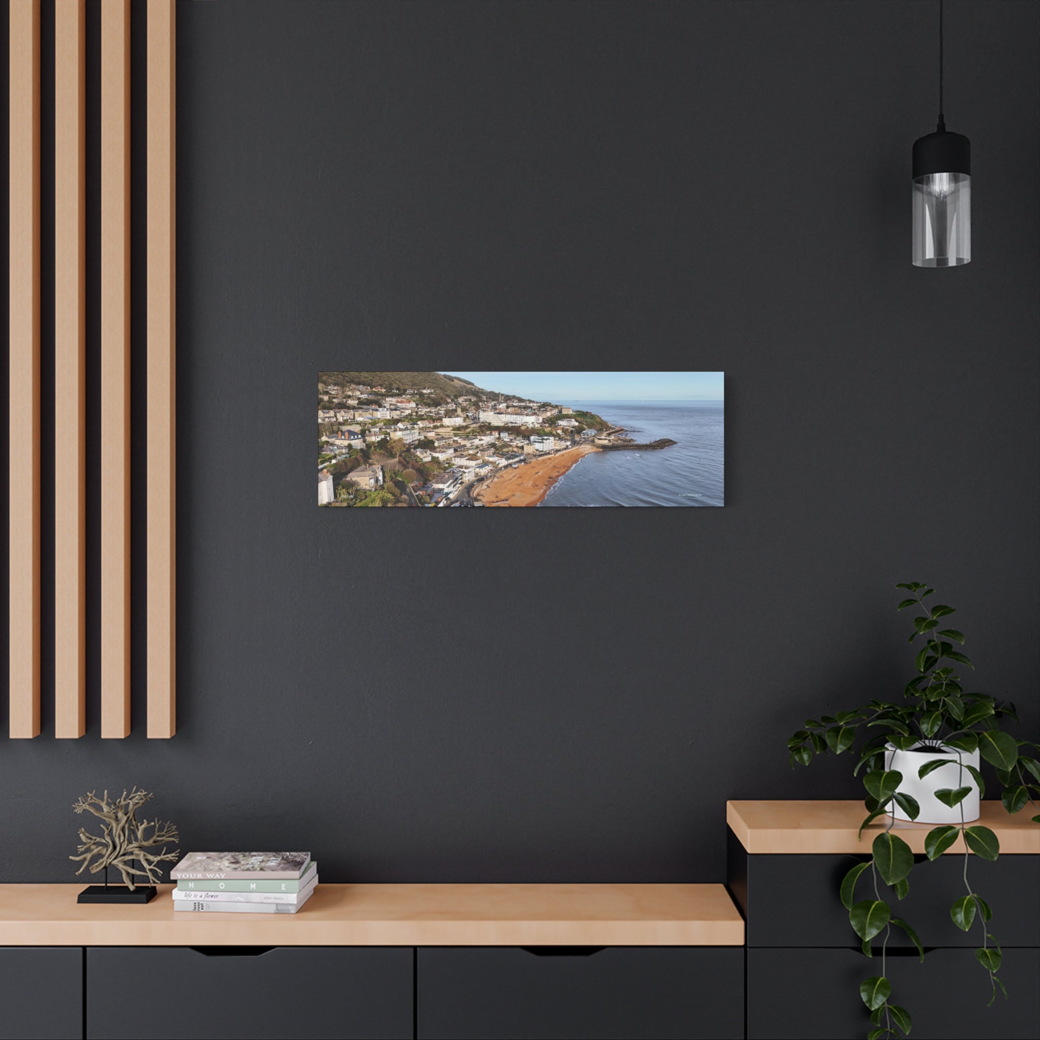 Isle of Wight Panoramic Canvas Print — Ventnor Stretched Wall Art