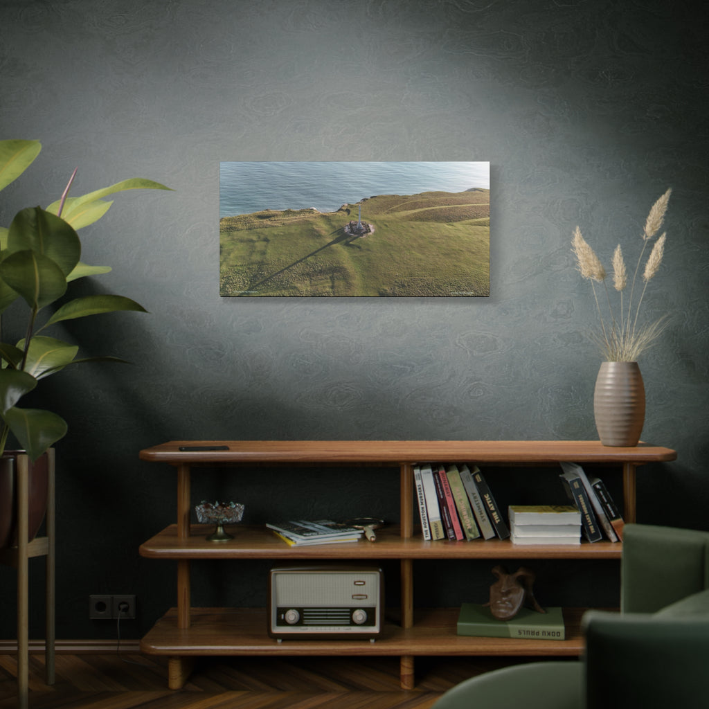 Isle of Wight Aerial Canvas Print — Tennyson Monument Panoramic Wall Art