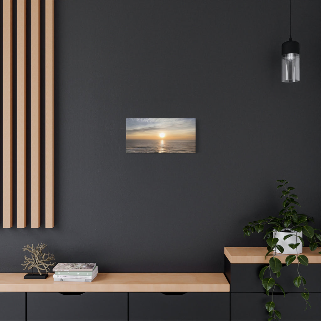 Isle of Wight Canvas Print — Compton Bay Sunset Matte Stretched Wall Art
