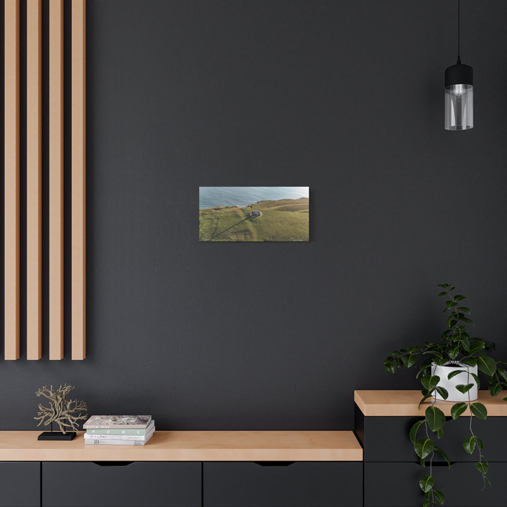Isle of Wight Aerial Canvas Print — Tennyson Monument Panoramic Wall Art