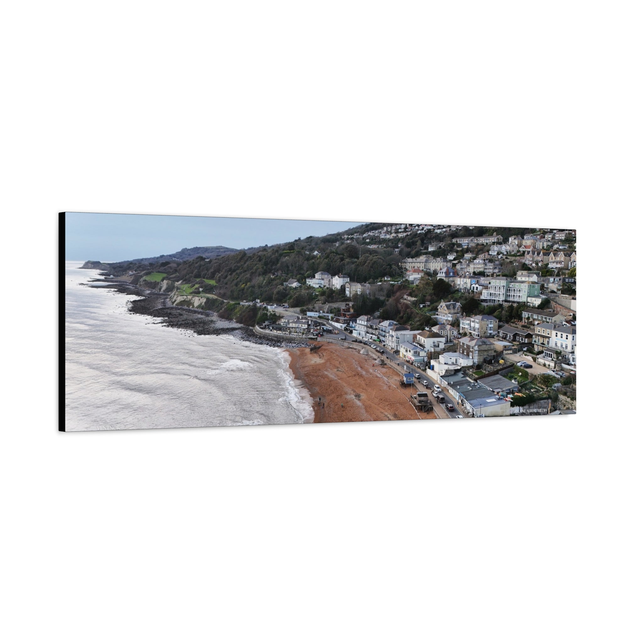 Isle of Wight Canvas Print — Ventnor Seaside Stretched Matte Wall Art