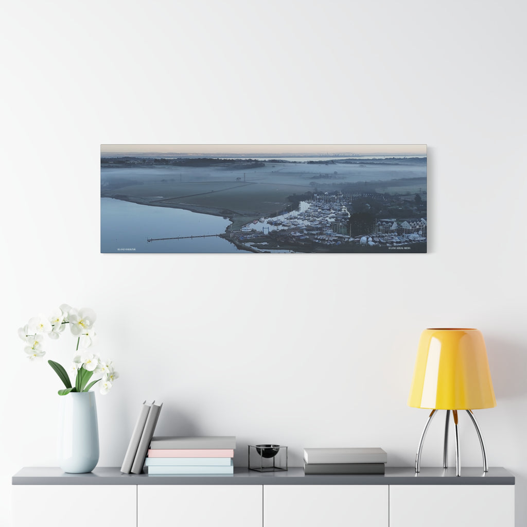 Isle of Wight Aerial Panoramic Canvas Print — Island Harbour Wall Art
