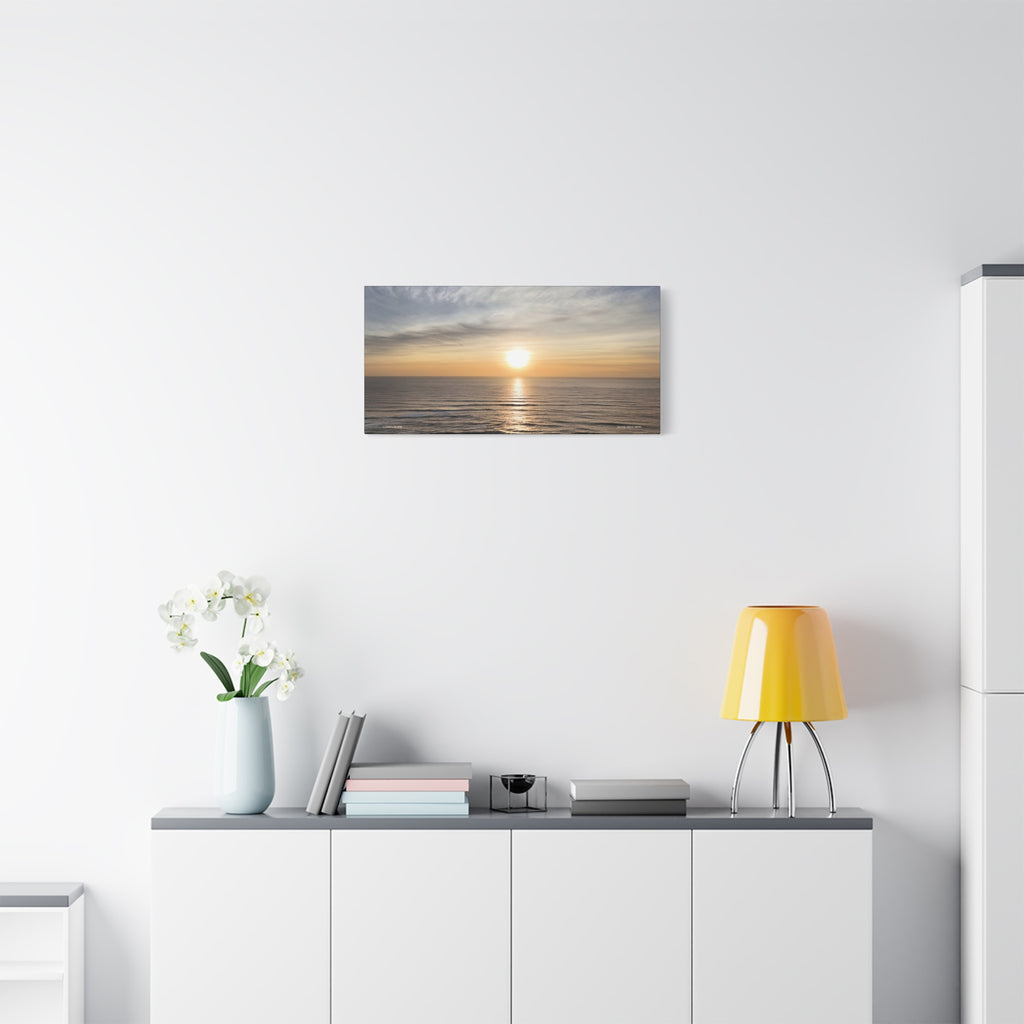 Isle of Wight Canvas Print — Compton Bay Sunset Matte Stretched Wall Art