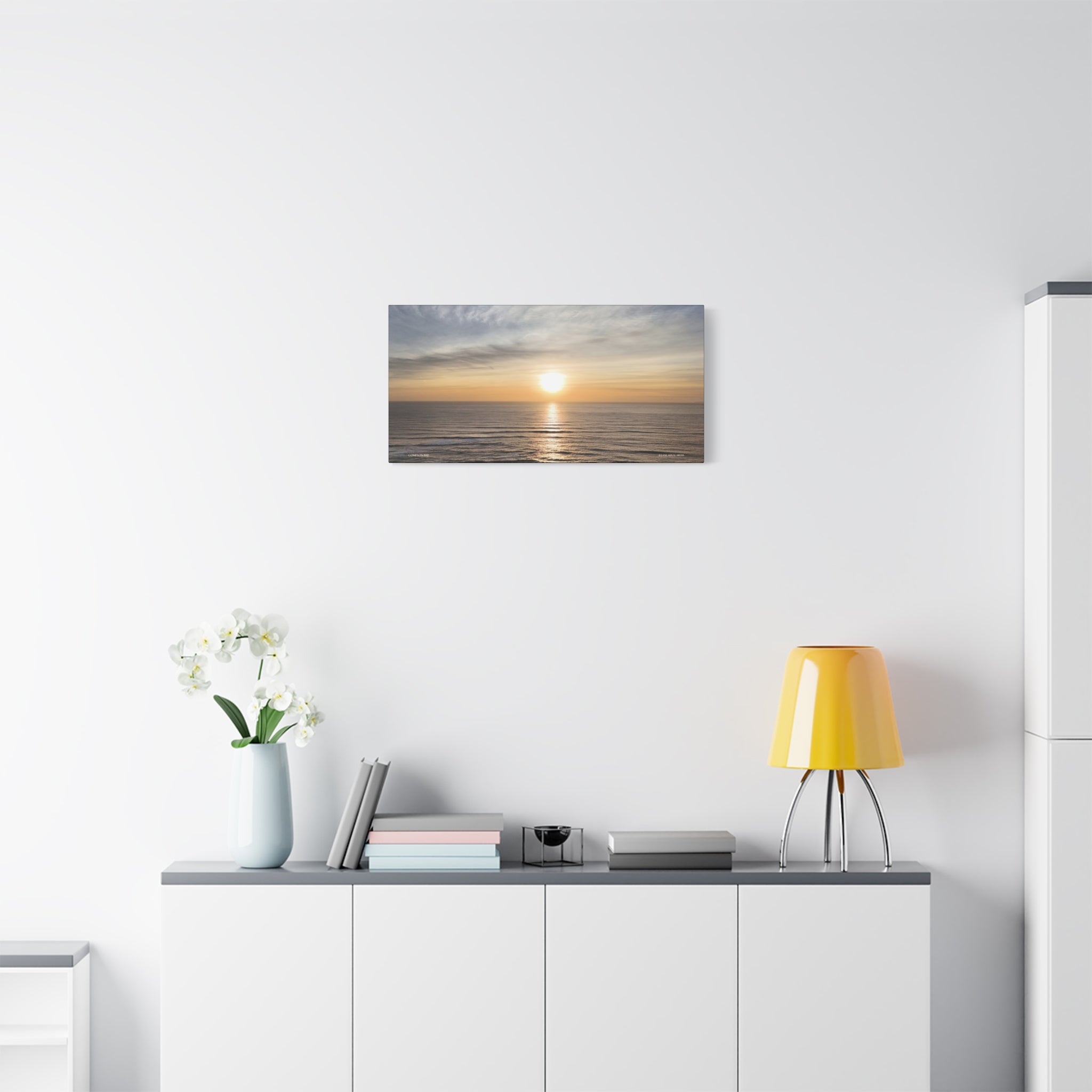 Isle of Wight Canvas Print — Compton Bay Sunset Matte Stretched Wall Art