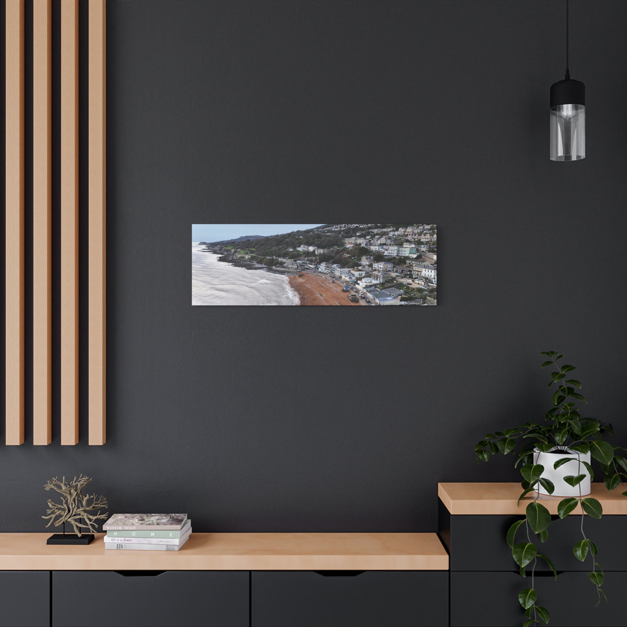 Isle of Wight Canvas Print — Ventnor Seaside Stretched Matte Wall Art