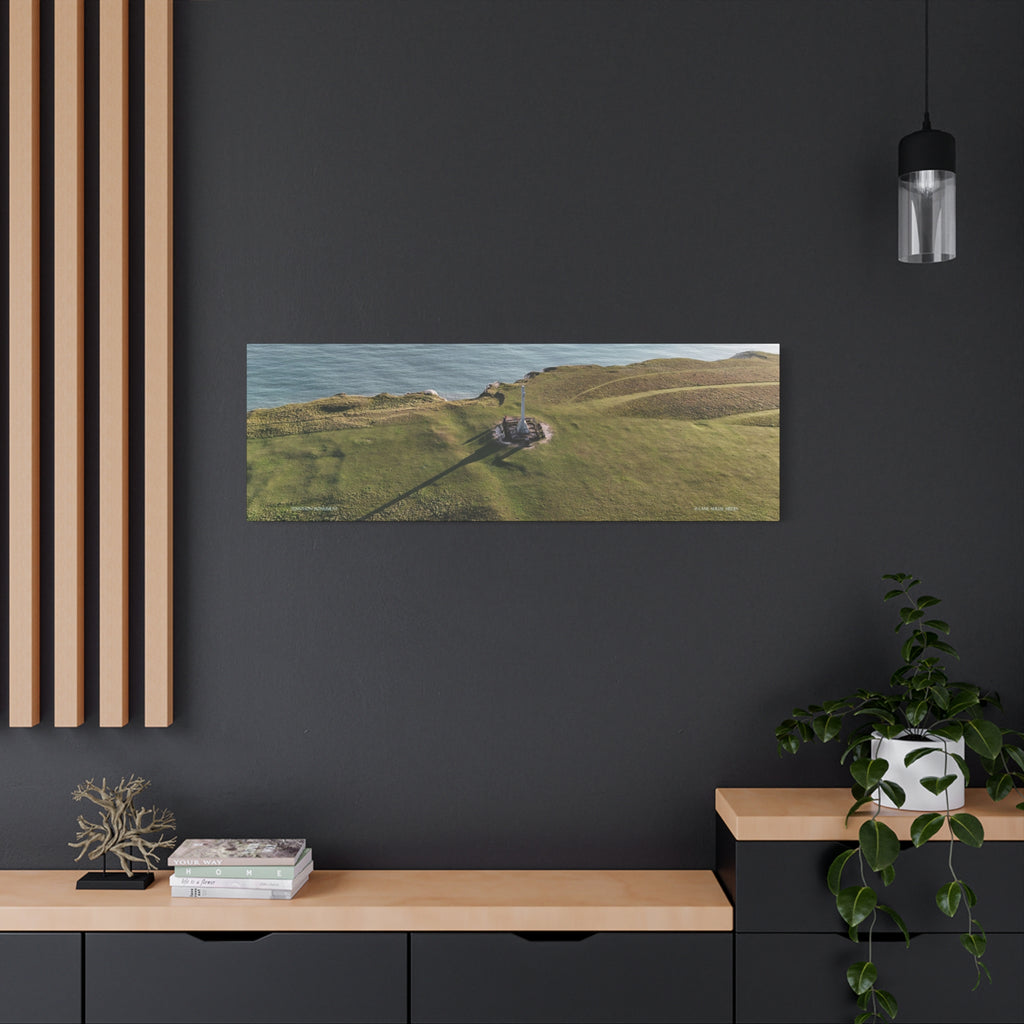 Isle of Wight Panoramic Canvas Print — Tennyson Monument Stretched Wall Art