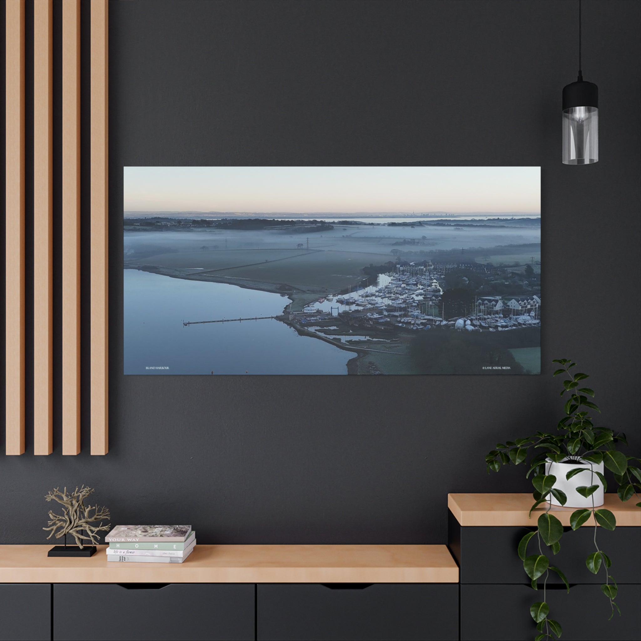 Isle of Wight Aerial Canvas Print — Island Harbour Stretched Wall Art