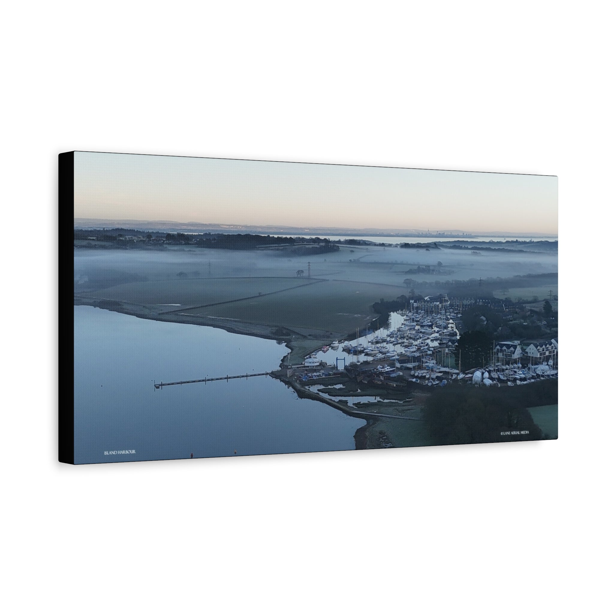 Isle of Wight Aerial Canvas Print — Island Harbour Stretched Wall Art