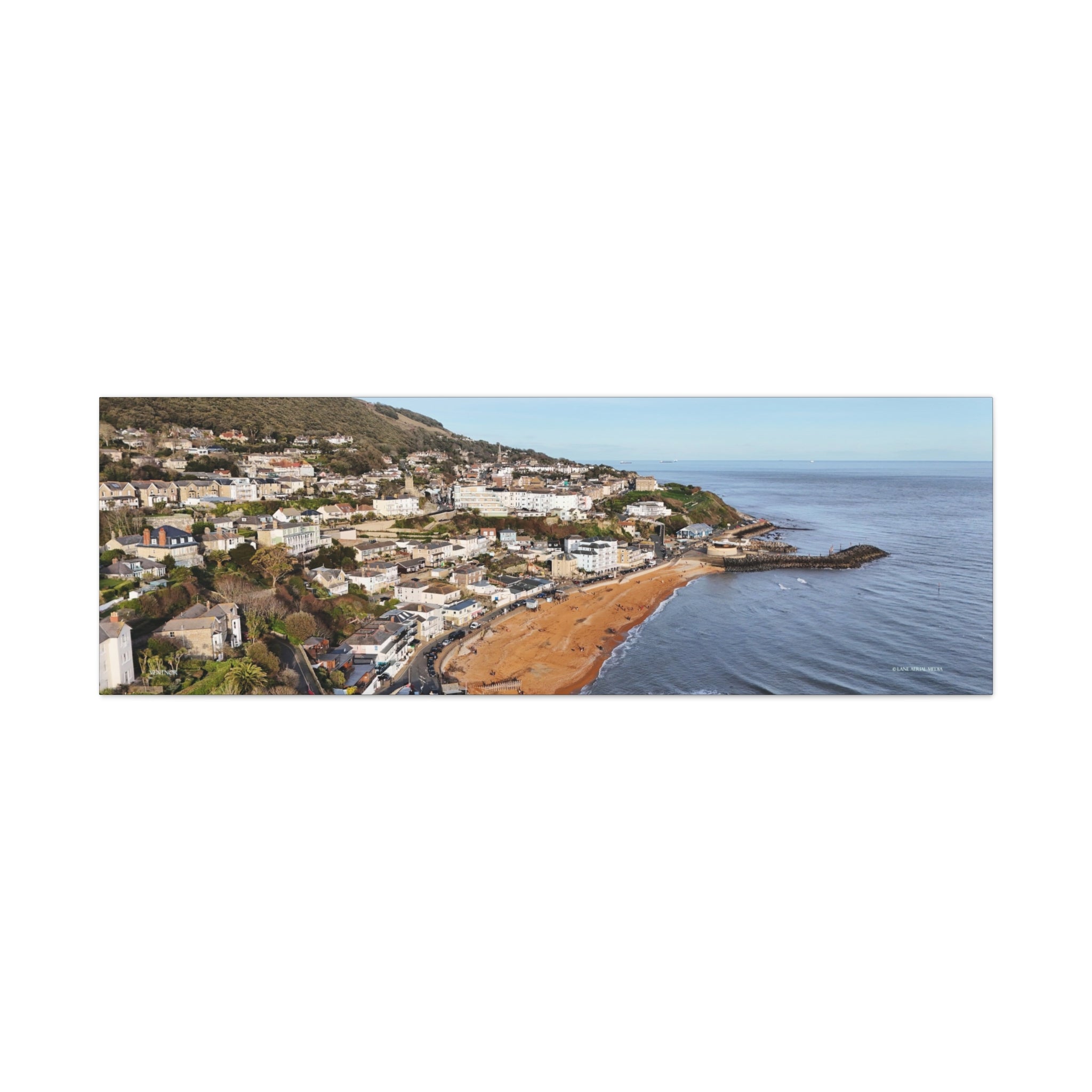 Isle of Wight Panoramic Canvas Print — Ventnor Stretched Wall Art