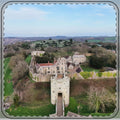 Isle of Wight Gift Coaster — Carisbrooke Castle Aerial Photo Drink Coaster
